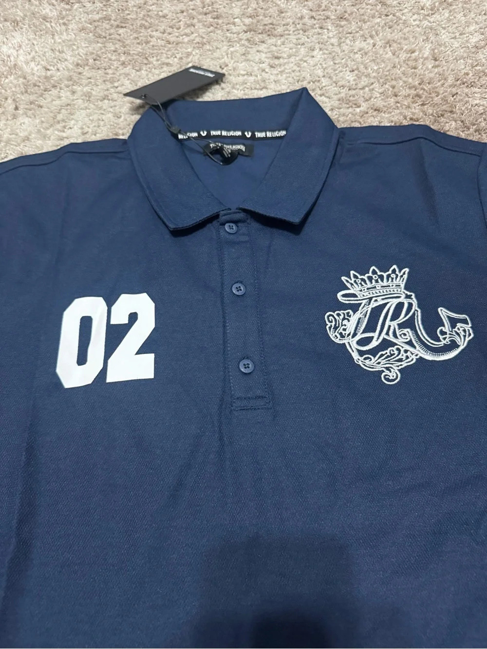 True Religion Logo Crest Sport Polo Shirt